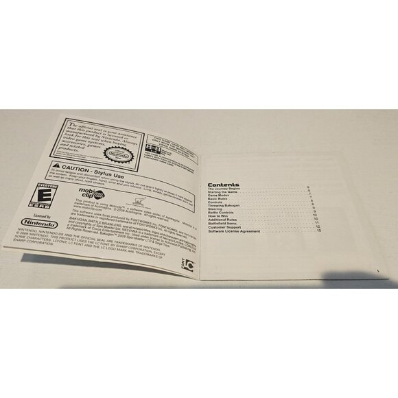 Bakugan Battle Brawlers Nintendo DS 2009 MANUAL ONLY NO GAME OR CASE Preowned - Picture 3 of 4